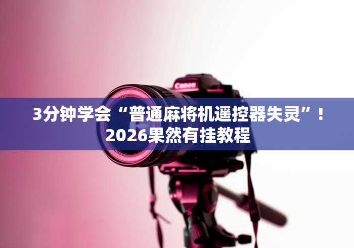 最新引进“后台麻将机程控器”(确实真的遥控)