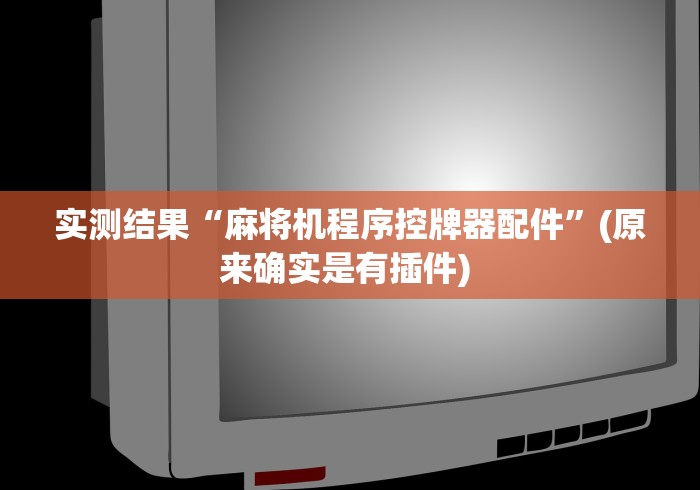 实测结果“麻将机程序控牌器配件”(原来确实是有插件) 