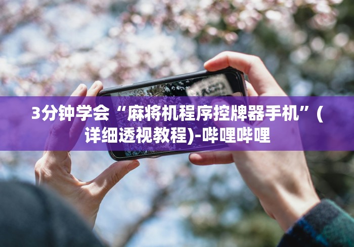 3分钟学会“麻将机程序控牌器手机”(详细透视教程)-哔哩哔哩