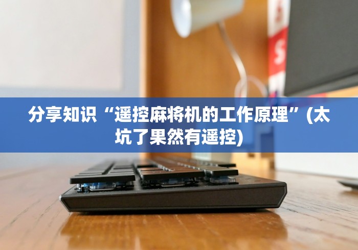 分享知识“遥控麻将机的工作原理”(太坑了果然有遥控)