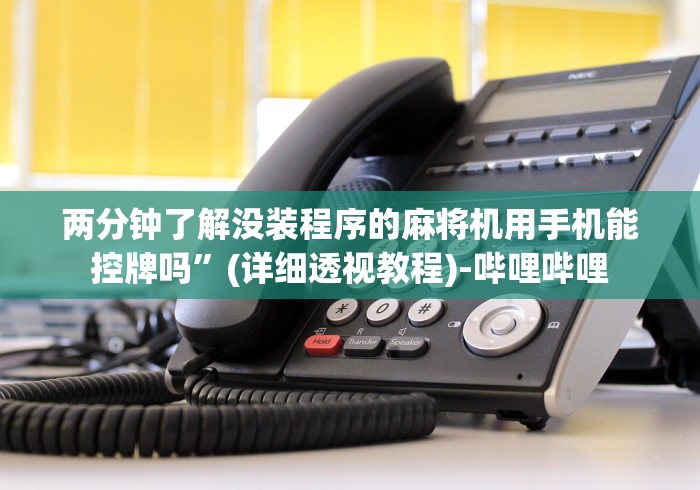 两分钟了解没装程序的麻将机用手机能控牌吗”(详细透视教程)-哔哩哔哩