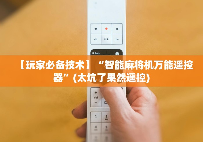 【玩家必备技术】“智能麻将机万能遥控器”(太坑了果然遥控)