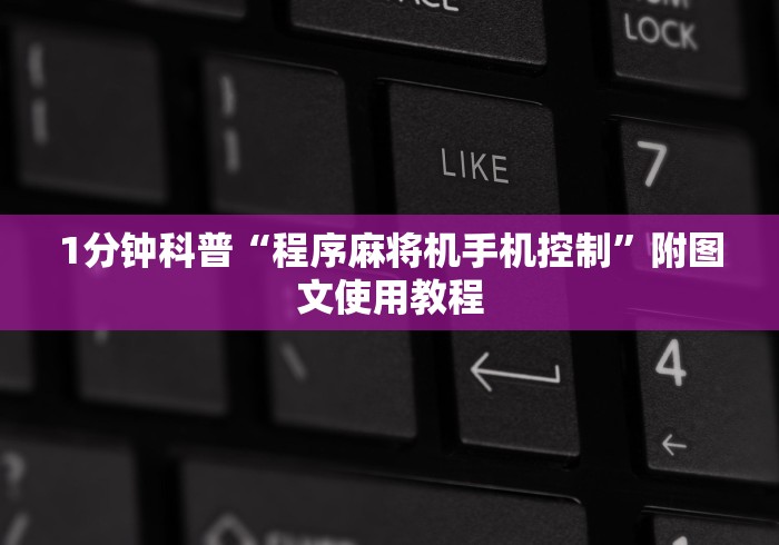 1分钟科普“程序麻将机手机控制”附图文使用教程