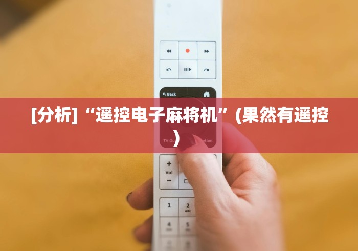 [分析]“遥控电子麻将机”(果然有遥控) 