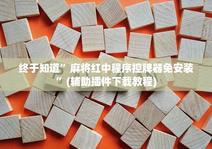 终于知道”麻将红中程序控牌器免安装”(辅助插件下载教程) 终于知道”麻将红中程序控牌器免安装”(辅助插件下载教程)