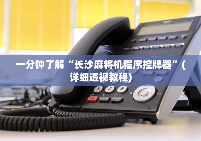 一分钟了解“长沙麻将机程序控牌器”(详细透视教程)