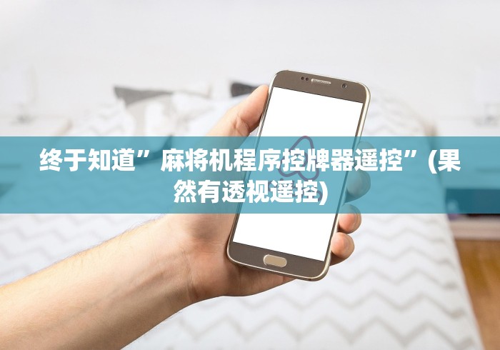 终于知道”麻将机程序控牌器遥控”(果然有透视遥控) 终于知道”麻将机程序控牌器遥控”(果然有透视遥控)