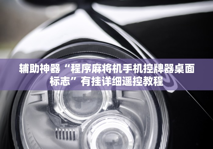 辅助神器“程序麻将机手机控牌器桌面标志”有挂详细遥控教程 辅助神器“程序麻将机手机控牌器桌面标志”有挂详细遥控教程