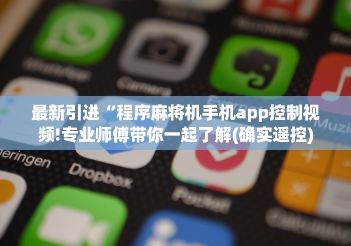 最新引进“程序麻将机手机app控制视频!专业师傅带你一起了解(确实遥控)
