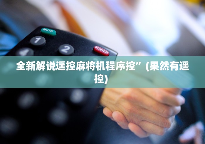 全新解说遥控麻将机程序控”(果然有遥控) 