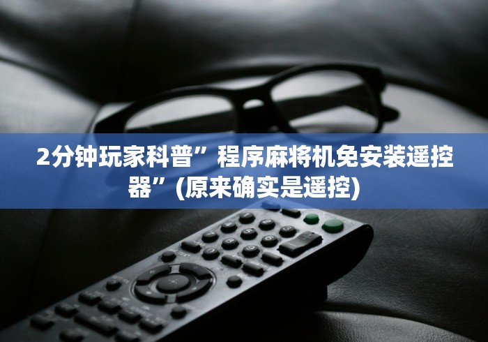 2分钟玩家科普”程序麻将机免安装遥控器”(原来确实是遥控)