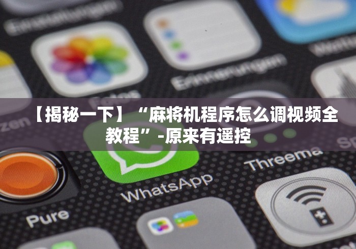 【揭秘一下】“麻将机程序怎么调视频全教程”-原来有遥控