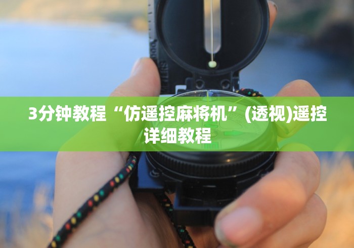 3分钟教程“仿遥控麻将机”(透视)遥控详细教程