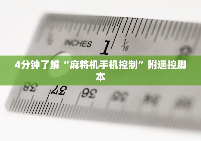 4分钟了解“麻将机手机控制”附遥控脚本