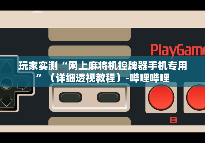 玩家实测“网上麻将机控牌器手机专用”（详细透视教程）-哔哩哔哩