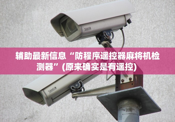 辅助最新信息“防程序遥控器麻将机检测器”(原来确实是有遥控) 