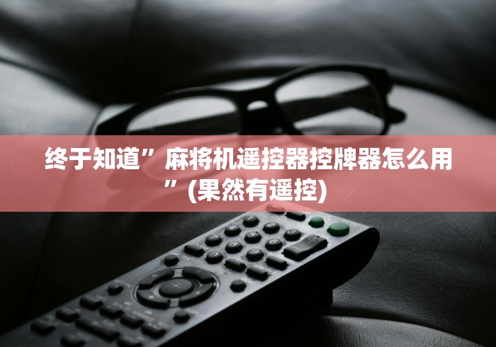 终于知道”麻将机遥控器控牌器怎么用”(果然有遥控) 