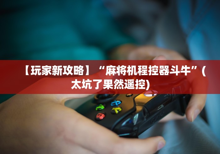 【玩家新攻略】“麻将机程控器斗牛”(太坑了果然遥控)