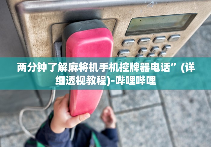 两分钟了解麻将机手机控牌器电话”(详细透视教程)-哔哩哔哩