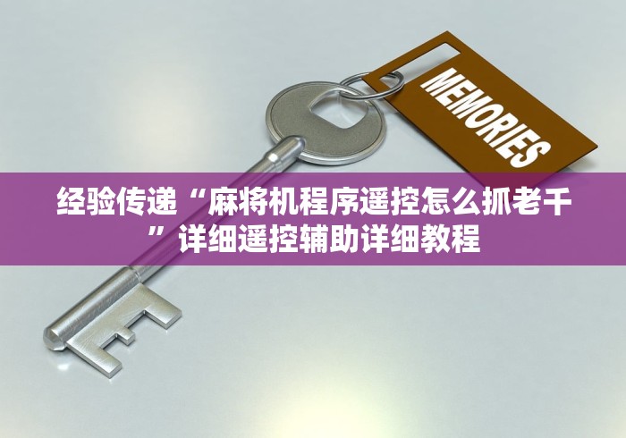 经验传递“麻将机程序遥控怎么抓老千”详细遥控辅助详细教程