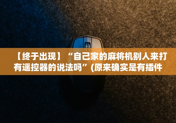 【终于出现】“自己家的麻将机别人来打有遥控器的说法吗”(原来确实是有插件) 