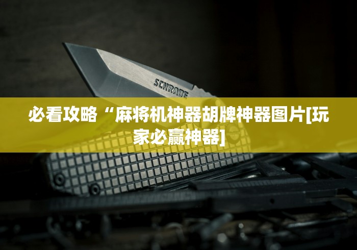 必看攻略“麻将机神器胡牌神器图片[玩家必赢神器]