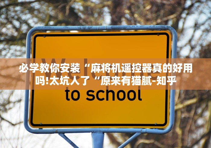 必学教你安装“麻将机遥控器真的好用吗!太坑人了“原来有猫腻-知乎