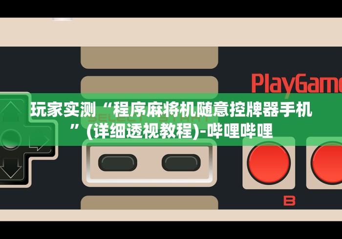 玩家实测“程序麻将机随意控牌器手机”(详细透视教程)-哔哩哔哩