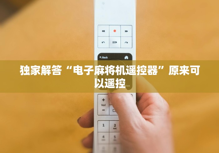 独家解答“电子麻将机遥控器”原来可以遥控 独家解答“电子麻将机遥控器”原来可以遥控