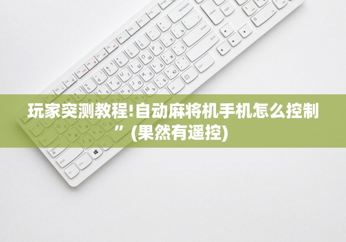 玩家突测教程!自动麻将机手机怎么控制”(果然有遥控) 