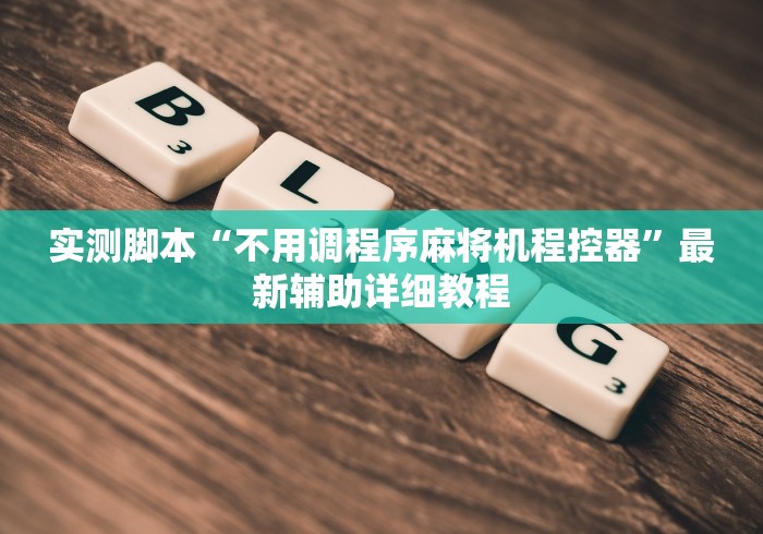 实测脚本“不用调程序麻将机程控器”最新辅助详细教程